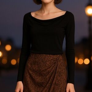 Black Long Sleeve Top